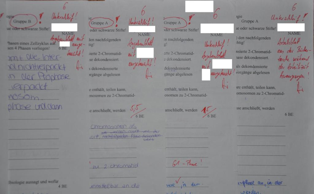 6er-Serie Teil 2; Stegreifaufgabe Biologie, Kl. 9