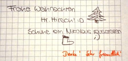 frohe Weihnachten; Stegreifaufgabe Chemie, Kl. 9