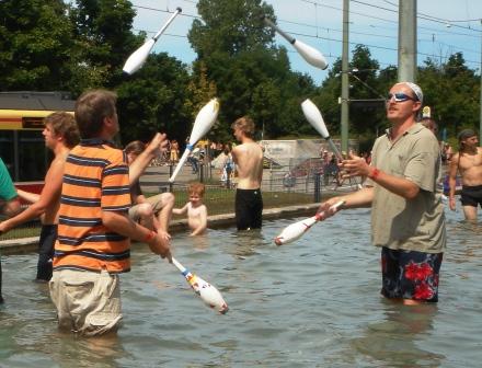 EJC 2008, Aqua-Keulenpassing mit Matthias