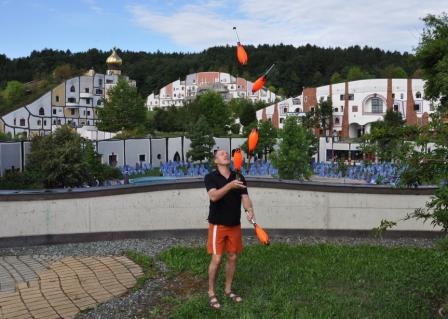 August 2010: Gaukler Harry zu Gast in Bad Blumau